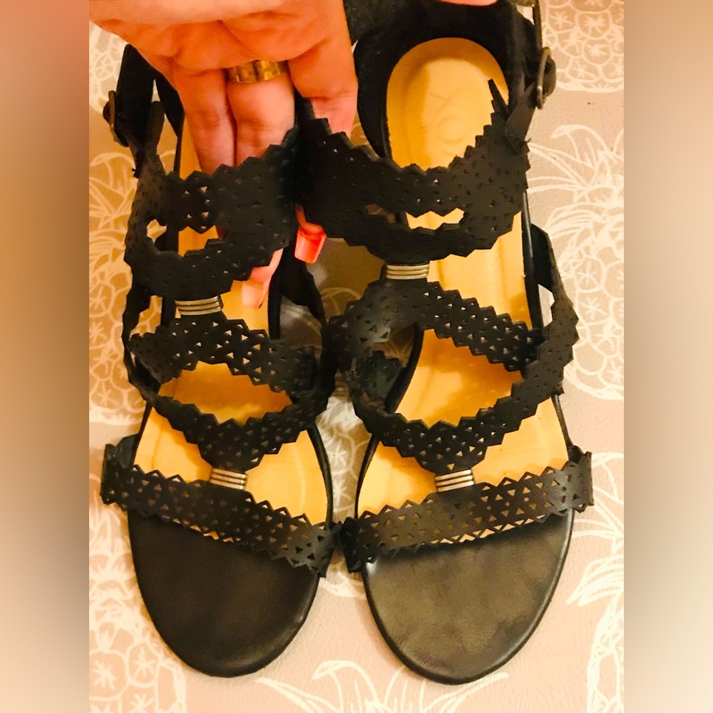XOXO Black Crisscrossing Faux Leather Silver Hardware